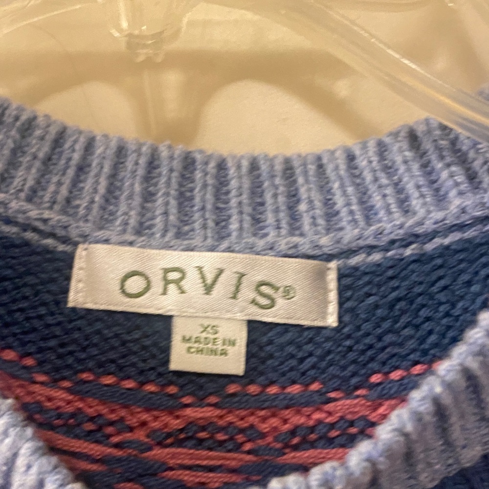 Orvis Multicolor Patterned Crew Neck Sweater - Picture 2 of 4